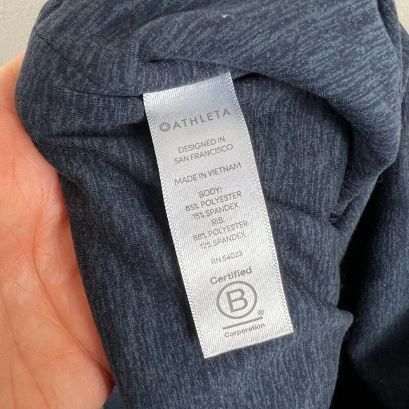 Athleta Exhale Stash Pocket Heel Tight Legging Size XS Blue Yoga Workout - Picture 11 of 12